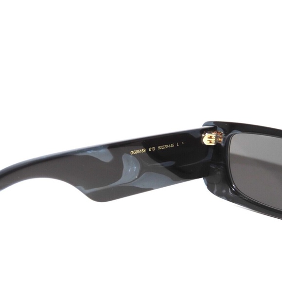 Gucci GG0516S 013 Black Gray Mirror Silver Sunglasses 0516 - Picture 5 of 6